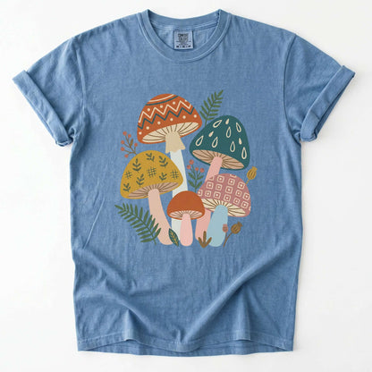Whimsical Mushrooms Vintage Washed T-Shirt
