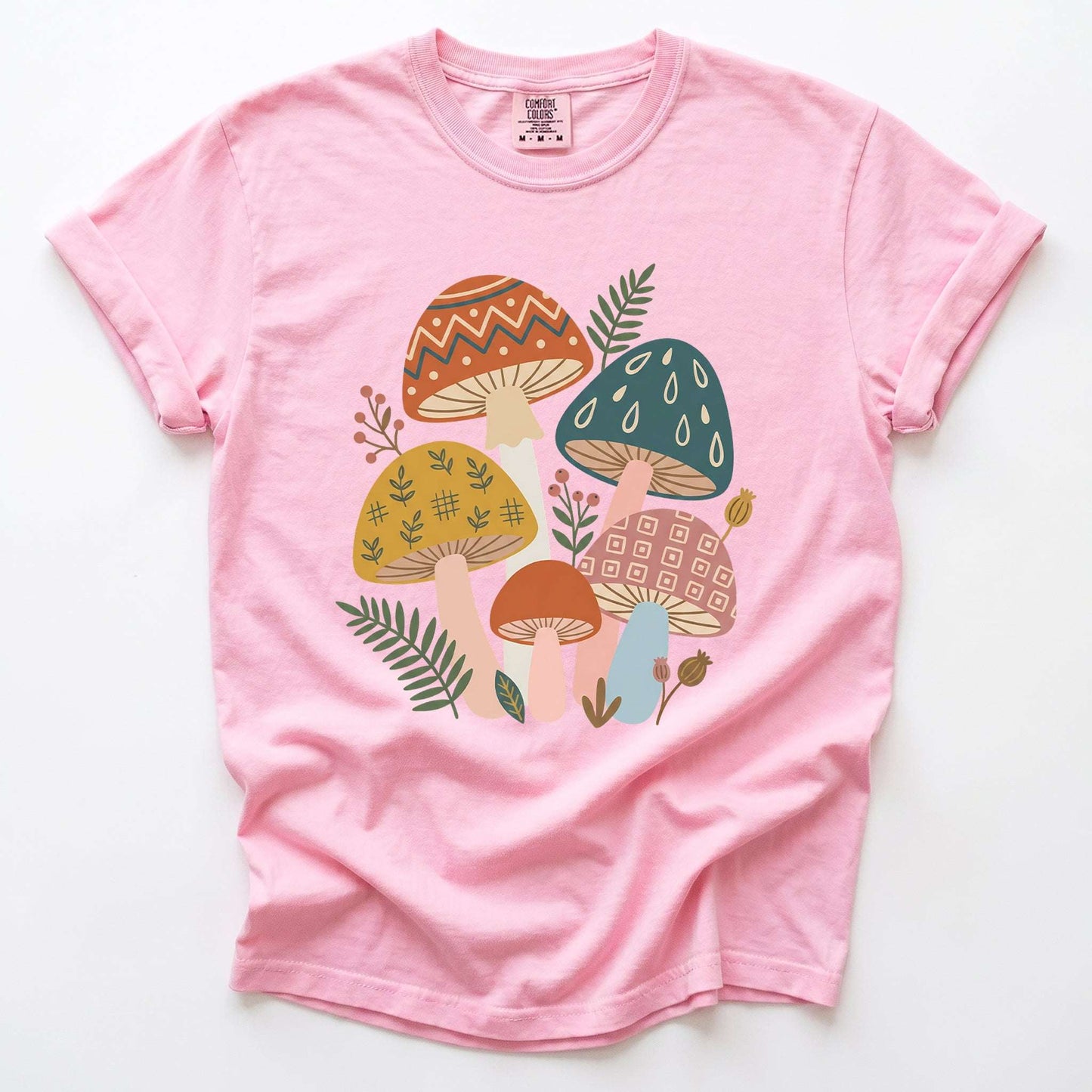 Whimsical Mushrooms Vintage Washed T-Shirt