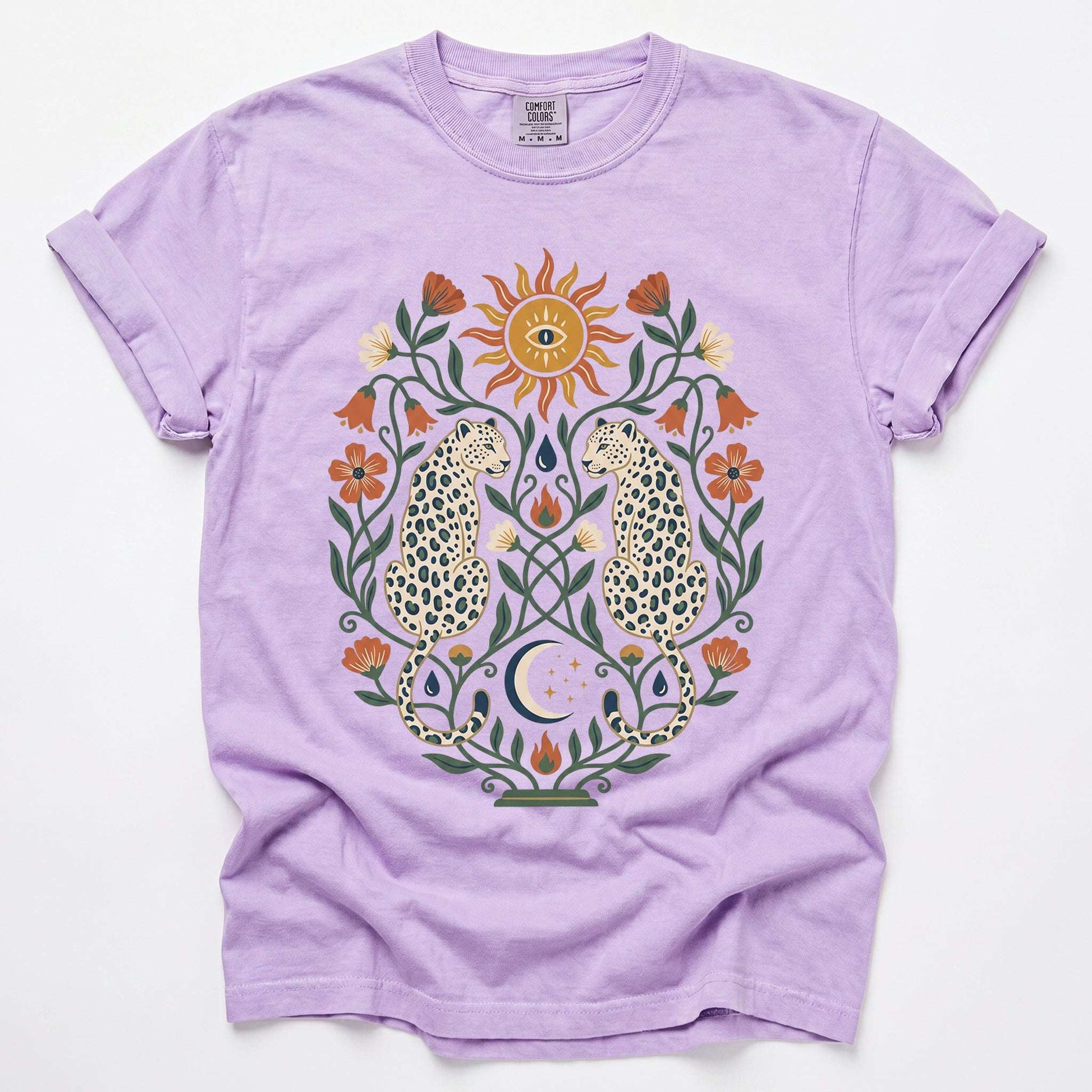 Mystical White Leopards Vintage Washed T-Shirt