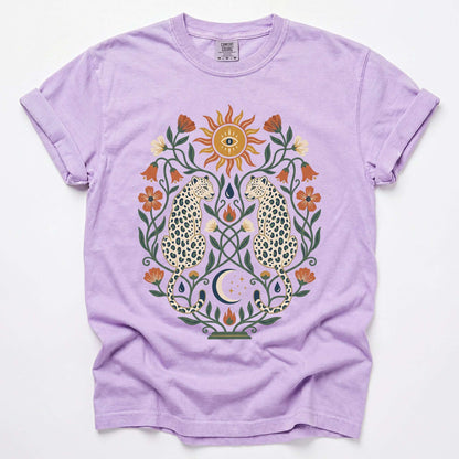 Mystical White Leopards Vintage Washed T-Shirt