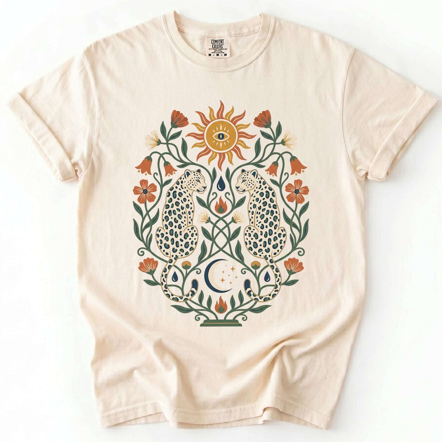 Mystical White Leopards Vintage Washed T-Shirt