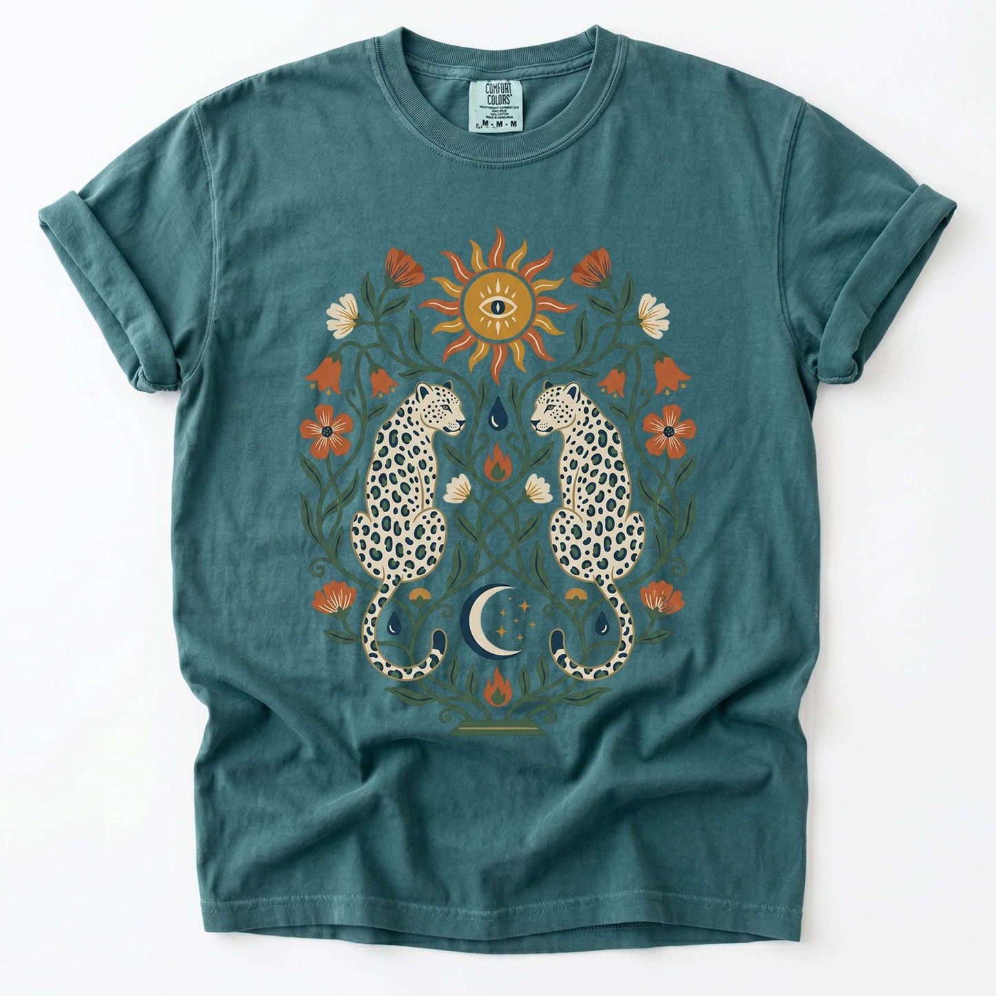 Mystical White Leopards Vintage Washed T-Shirt
