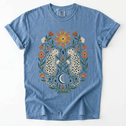 Mystical White Leopards Vintage Washed T-Shirt