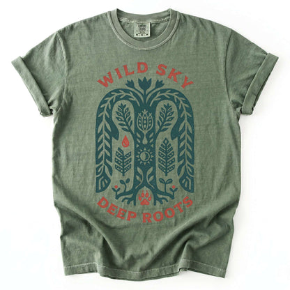 Wild Sky Deep Roots Vintage Washed T-Shirt