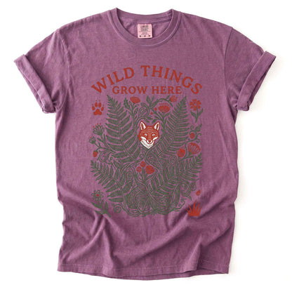 Wild Things Grow Here Vintage Washed T-Shirt