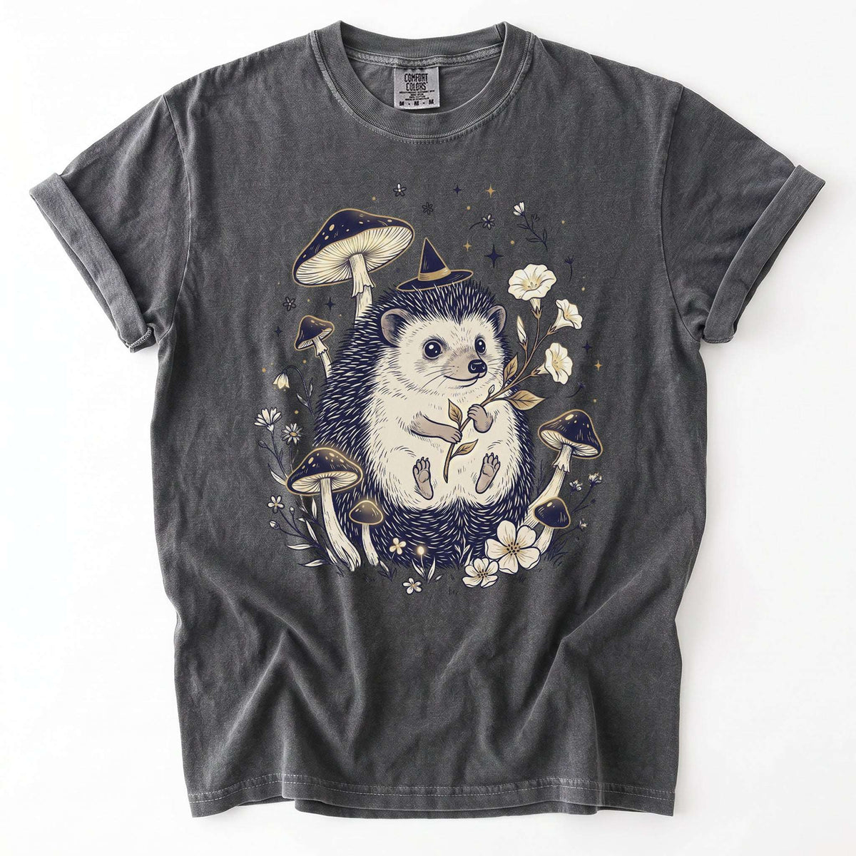 Witchy Hedgehog Vintage Washed T-Shirt
