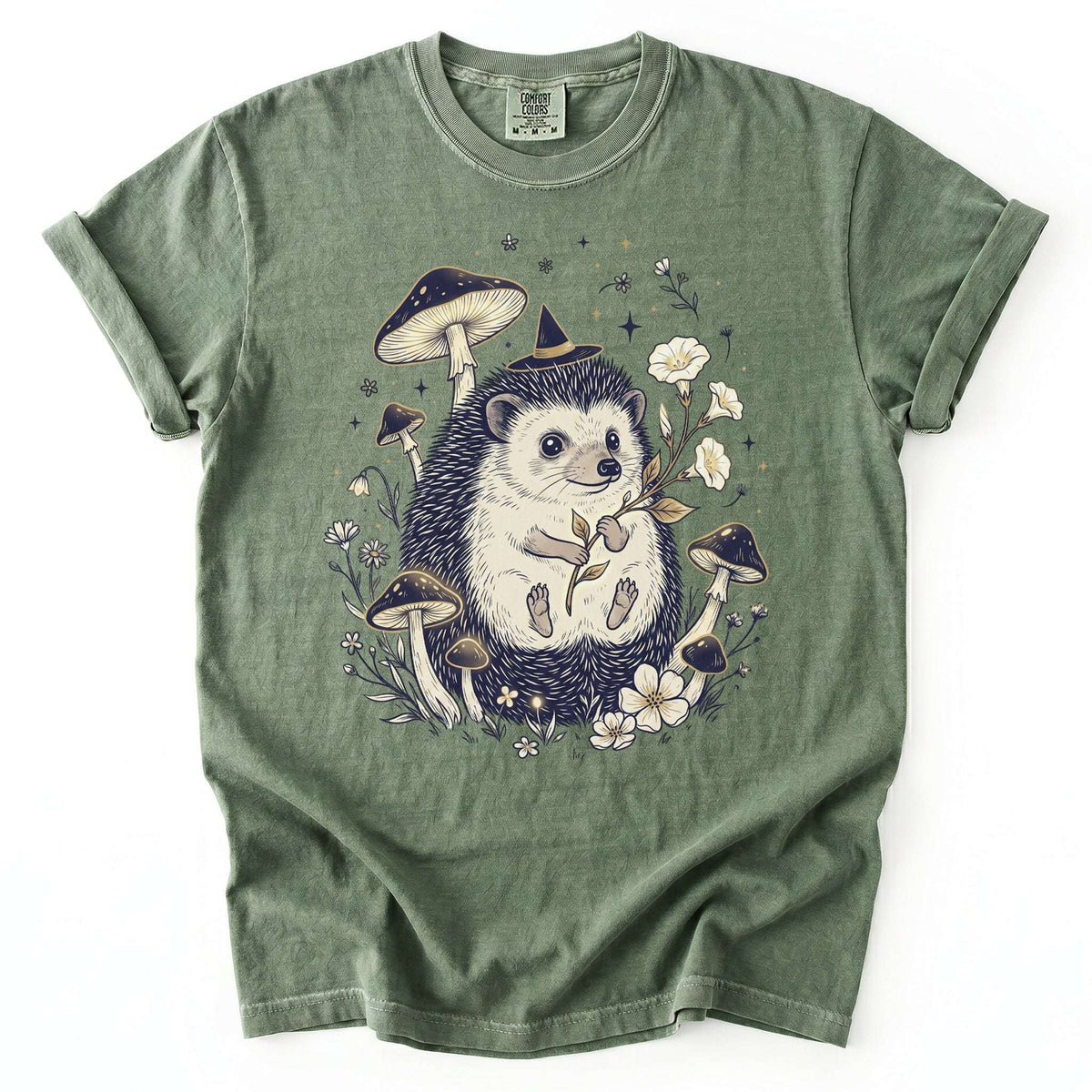 Witchy Hedgehog Vintage Washed T-Shirt