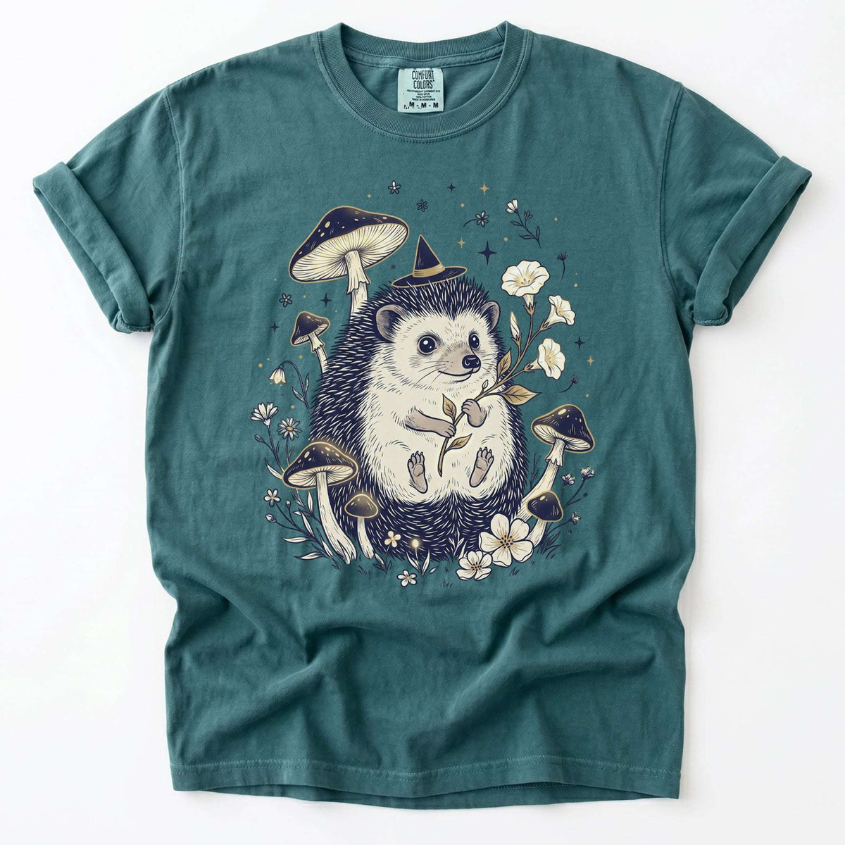 Witchy Hedgehog Vintage Washed T-Shirt