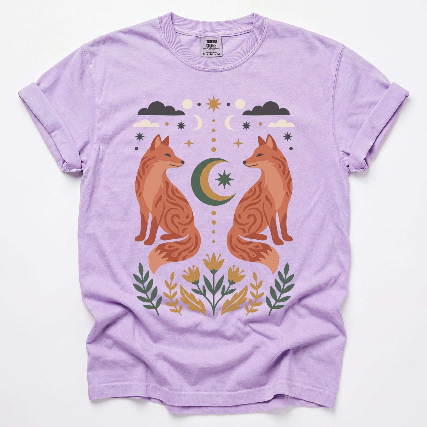 Woodland Foxes Vintage Washed T-Shirt