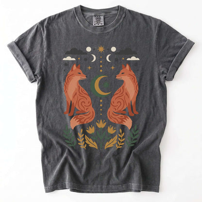 Woodland Foxes Vintage Washed T-Shirt