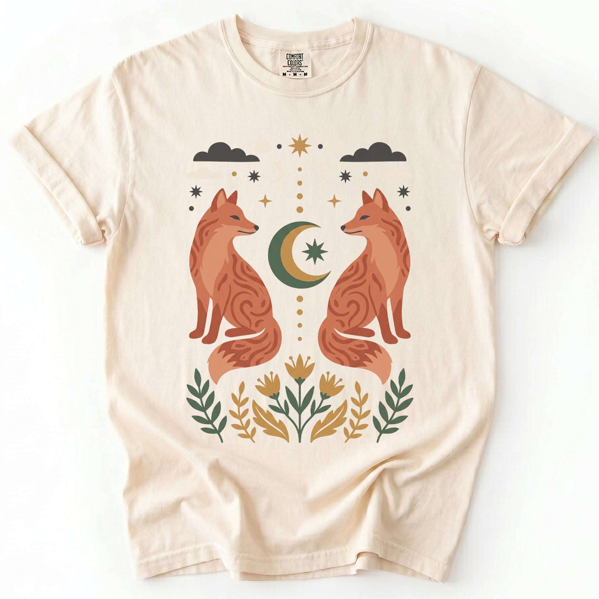 Woodland Foxes Vintage Washed T-Shirt
