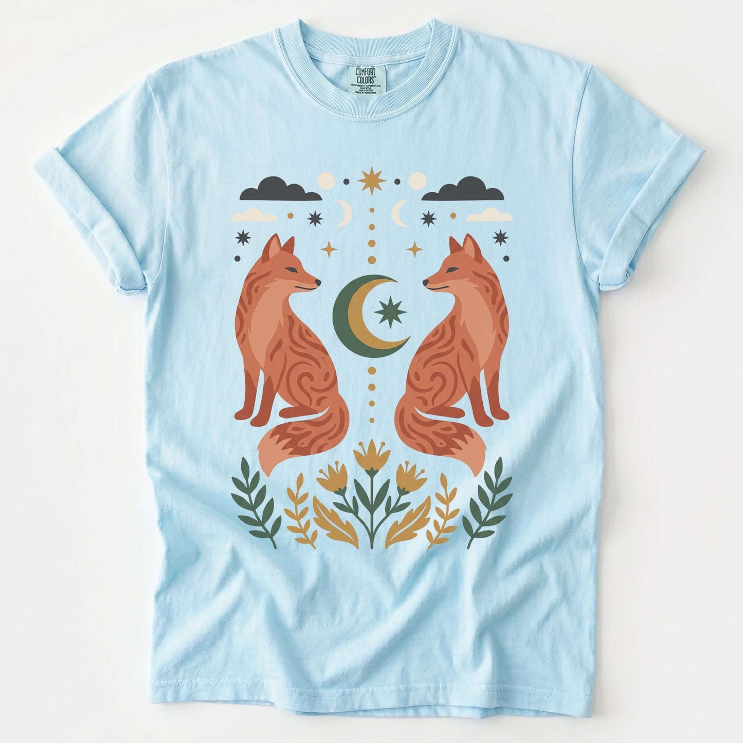 Woodland Foxes Vintage Washed T-Shirt