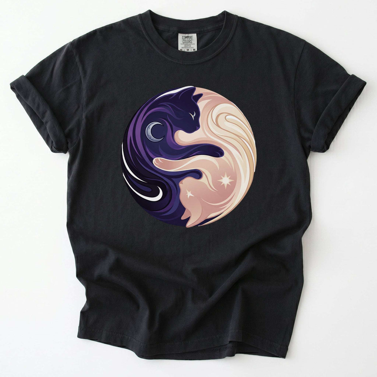 Yin Yang Cats Vintage Washed T-Shirt