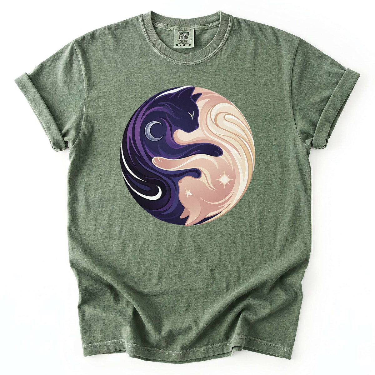 Yin Yang Cats Vintage Washed T-Shirt