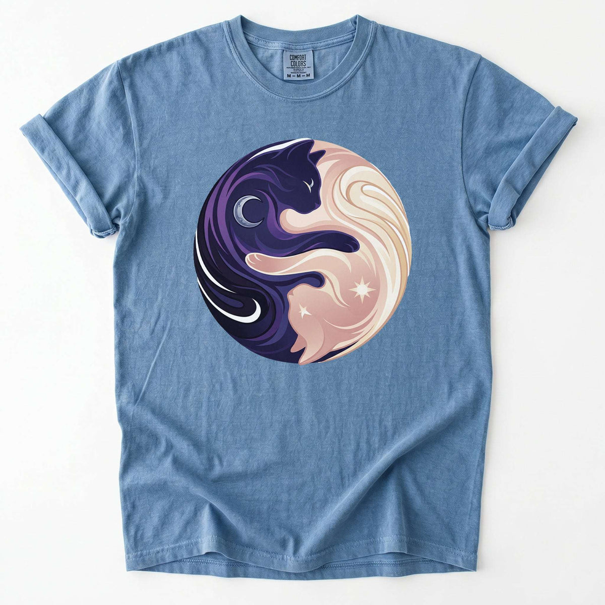 Yin Yang Cats Vintage Washed T-Shirt