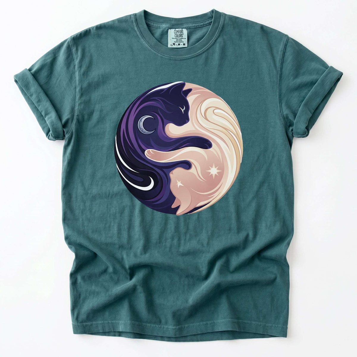 Yin Yang Cats Vintage Washed T-Shirt