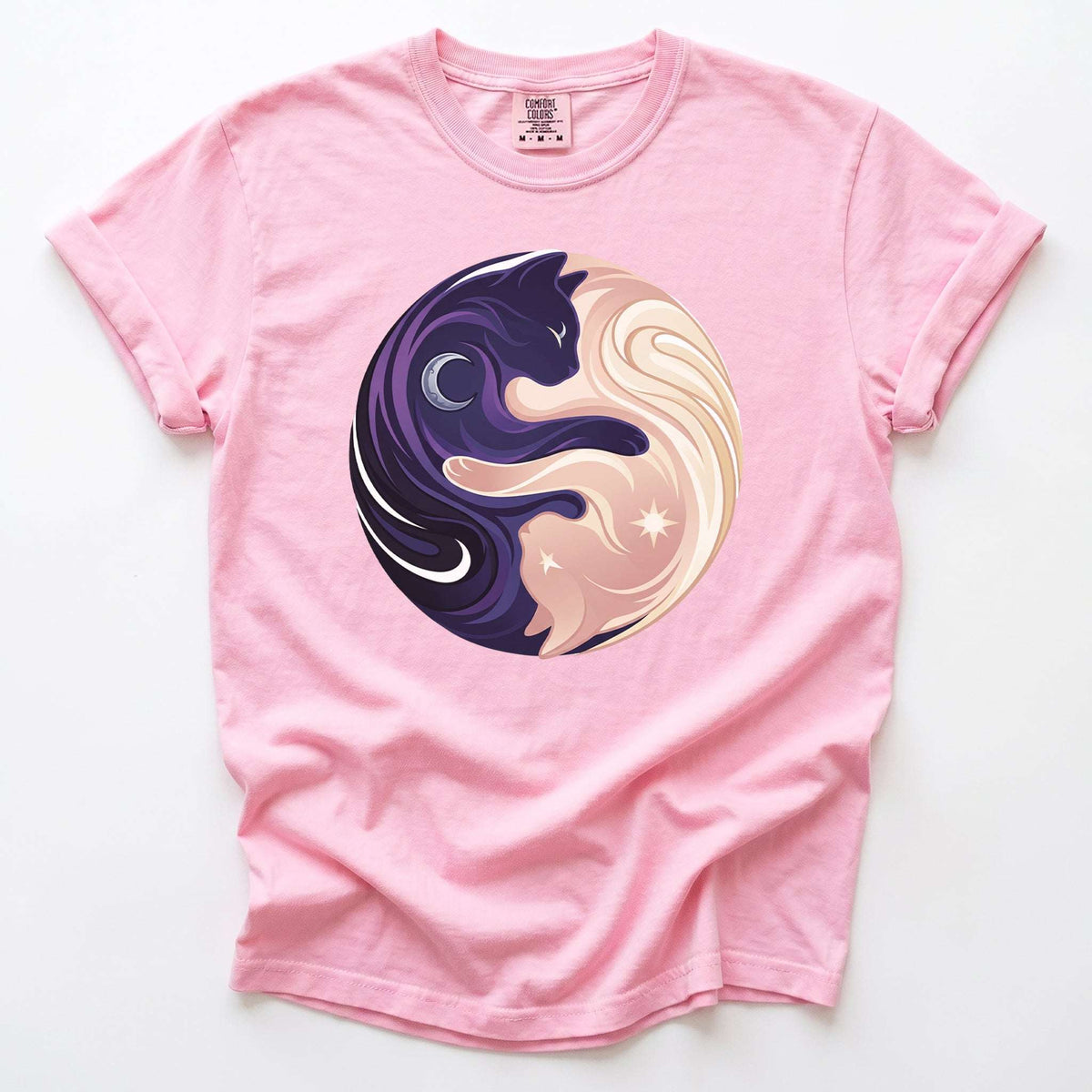 Yin Yang Cats Vintage Washed T-Shirt