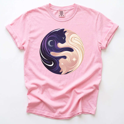 Yin Yang Cats Vintage Washed T-Shirt