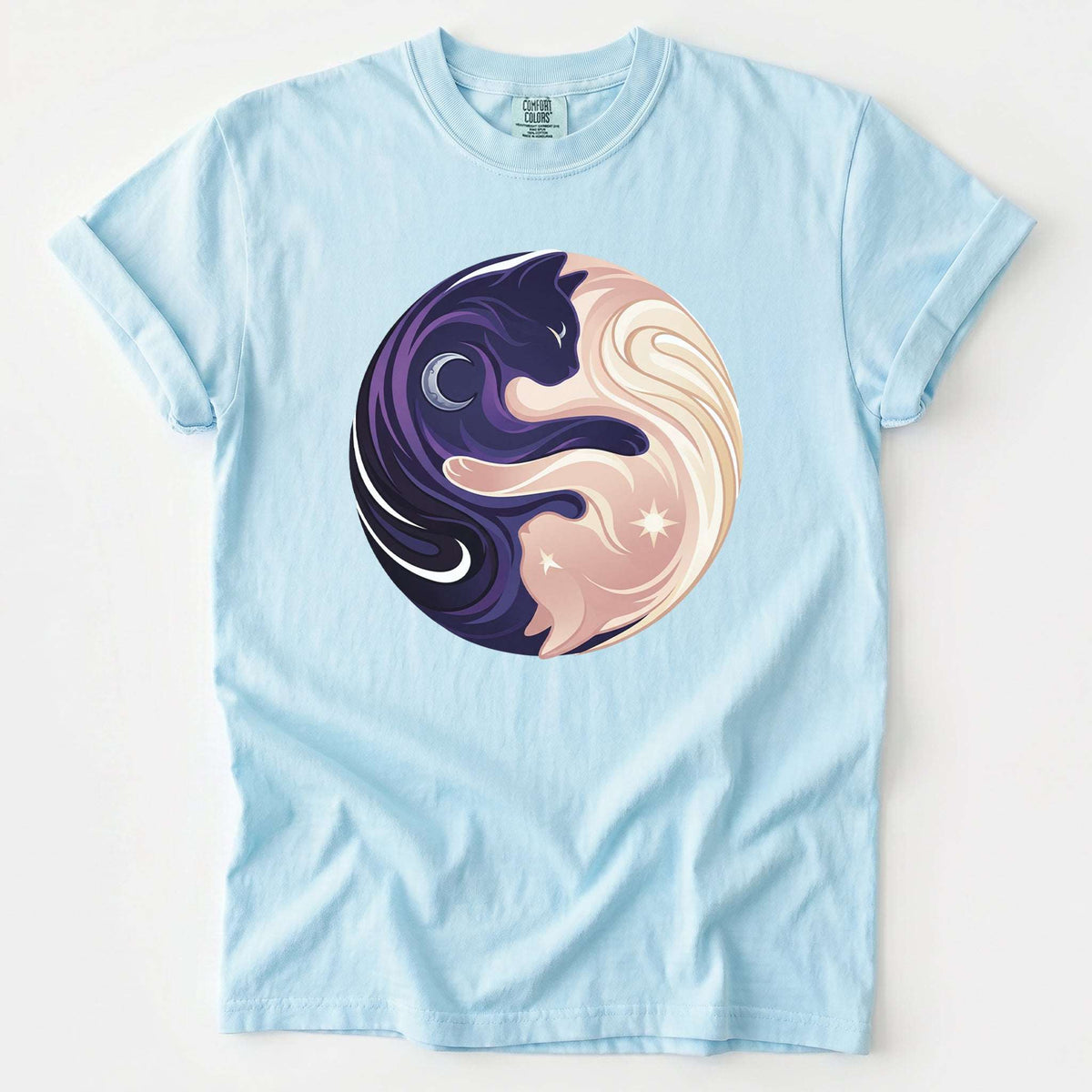 Yin Yang Cats Vintage Washed T-Shirt