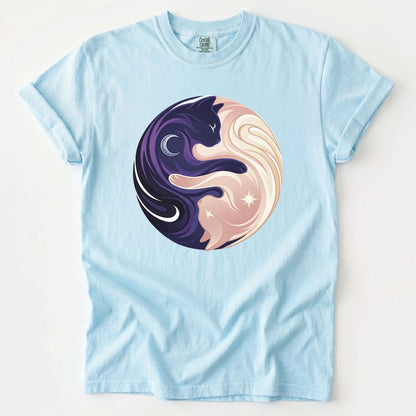 Yin Yang Cats Vintage Washed T-Shirt