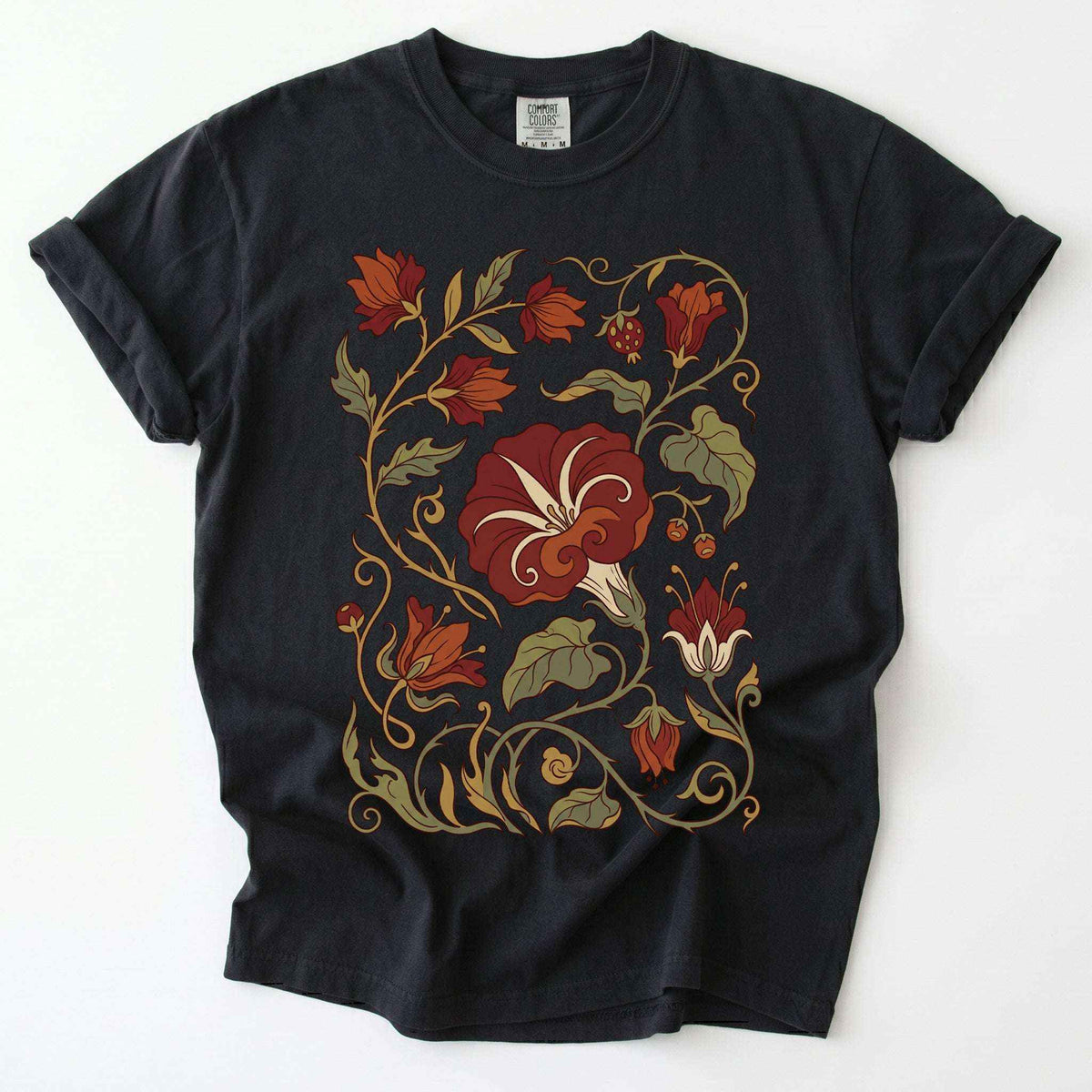 Art Nouveau Vine Vintage Washed T-Shirt