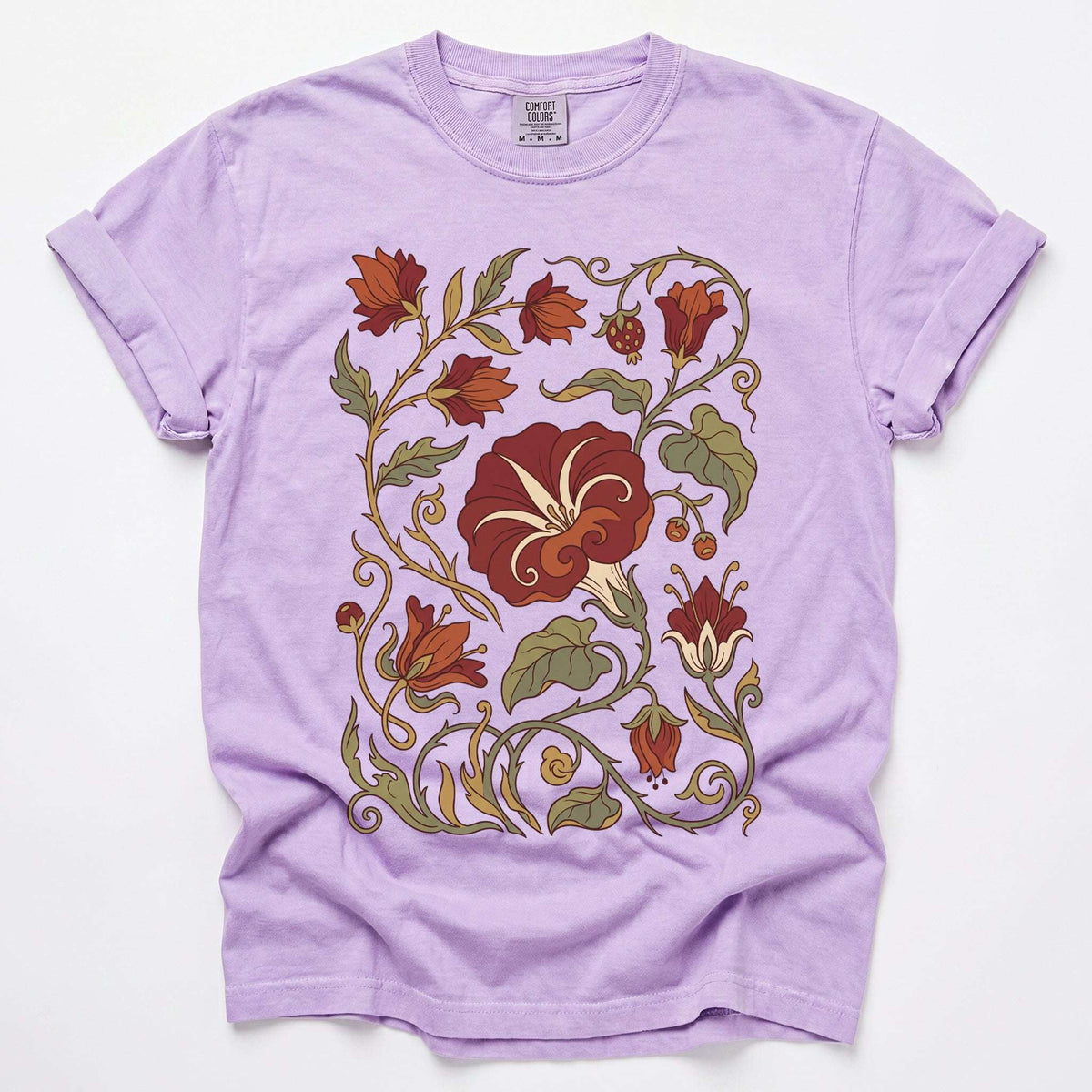 Art Nouveau Vine Vintage Washed T-Shirt