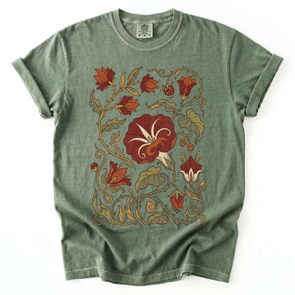 Art Nouveau Vine Vintage Washed T-Shirt