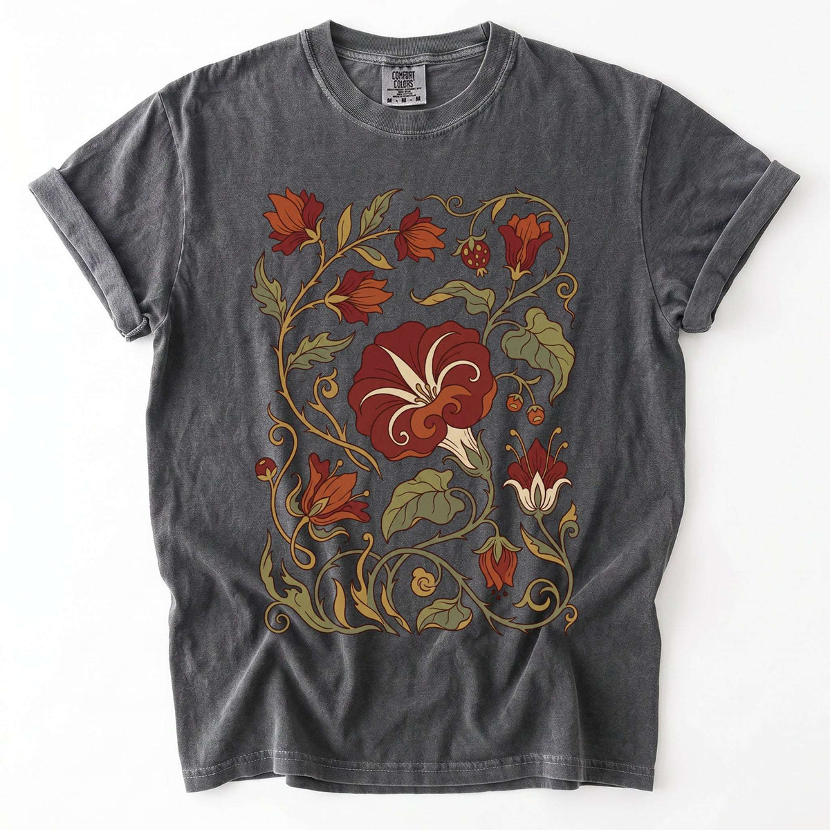 Art Nouveau Vine Vintage Washed T-Shirt
