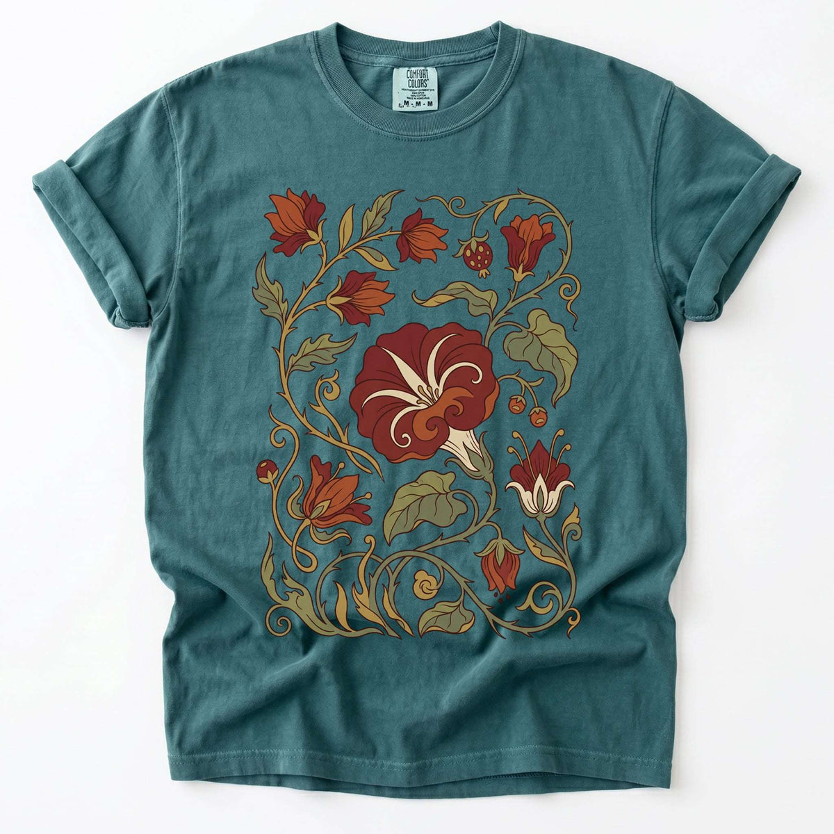 Art Nouveau Vine Vintage Washed T-Shirt