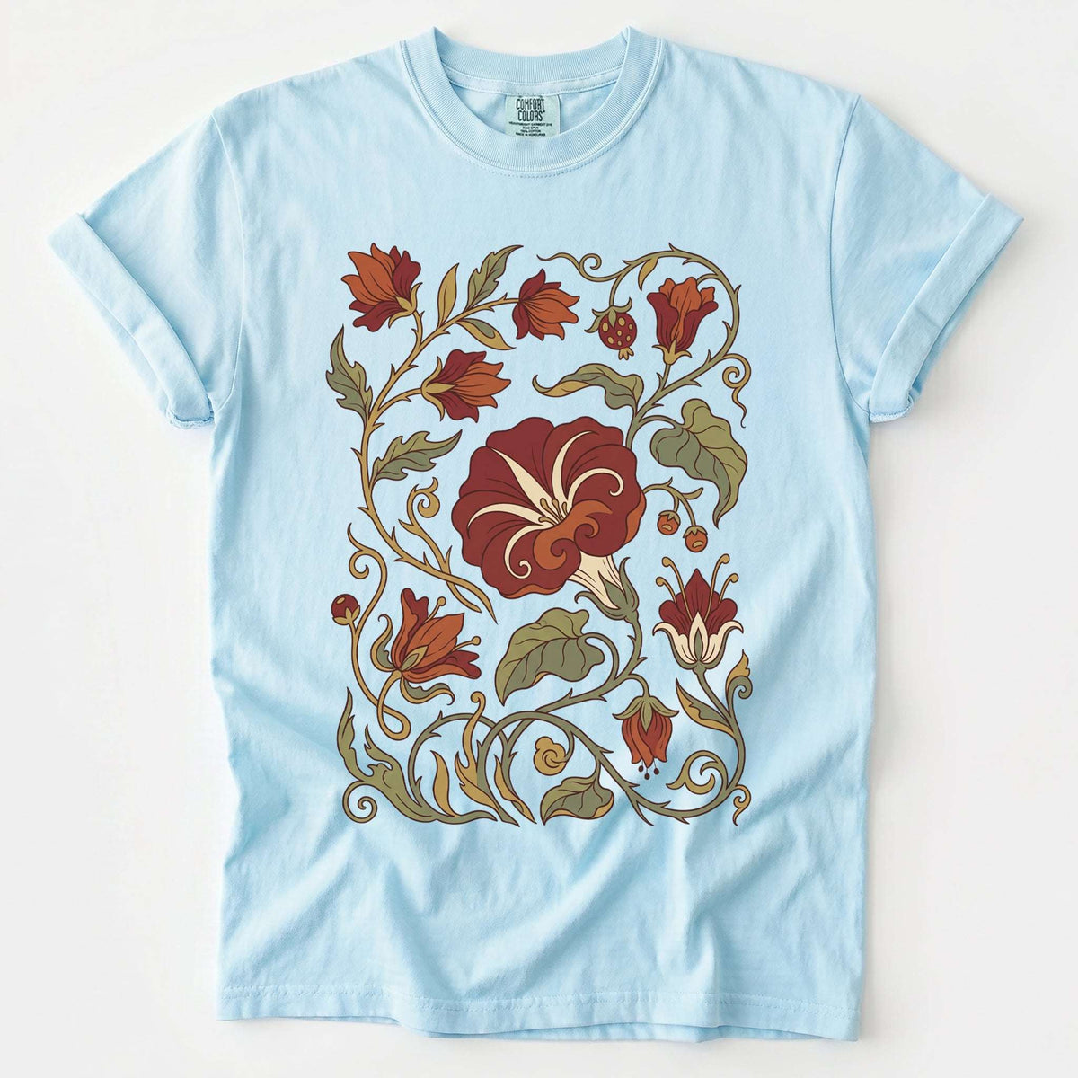 Art Nouveau Vine Vintage Washed T-Shirt