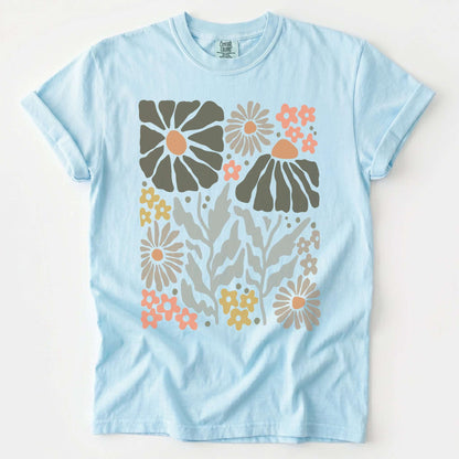 Abstract Boho Bloom Vintage Washed T-Shirt
