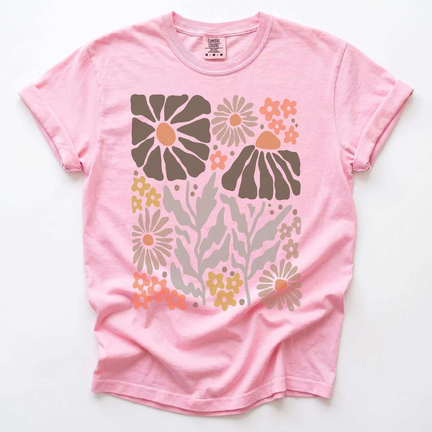 Abstract Boho Bloom Vintage Washed T-Shirt