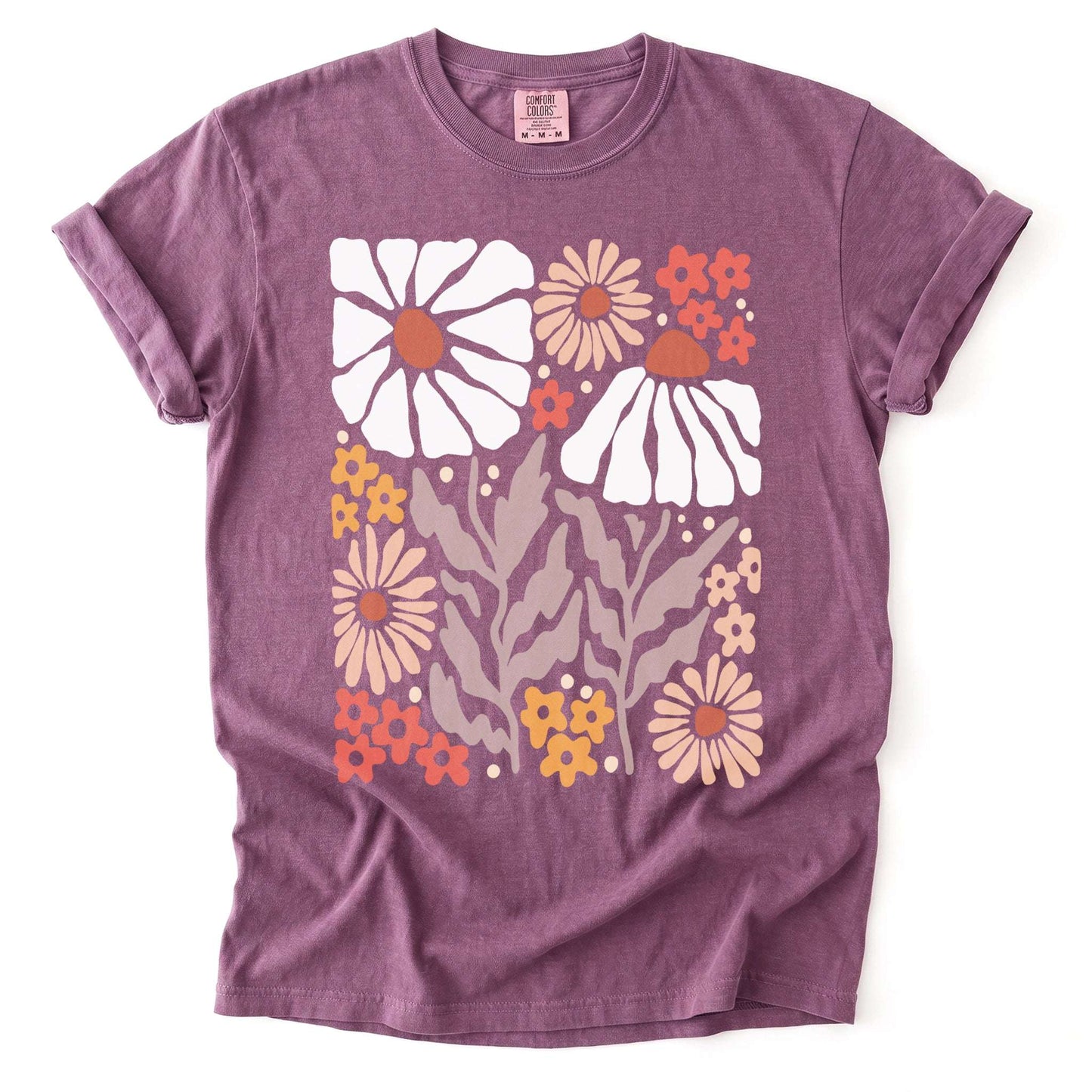 Abstract Boho Bloom Vintage Washed T-Shirt