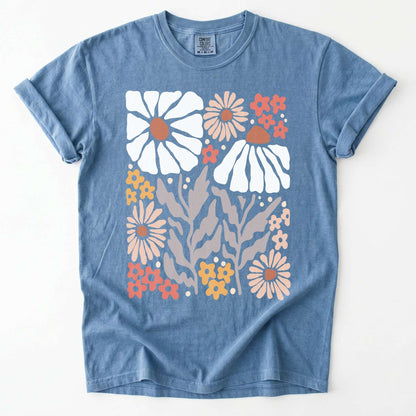 Abstract Boho Bloom Vintage Washed T-Shirt