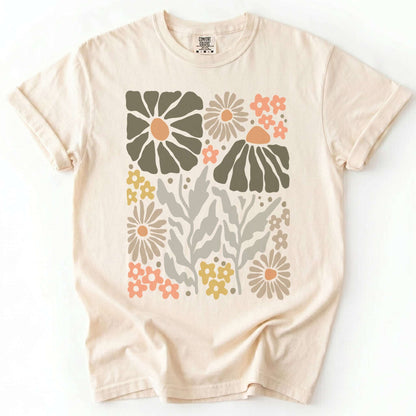 Abstract Boho Bloom Vintage Washed T-Shirt