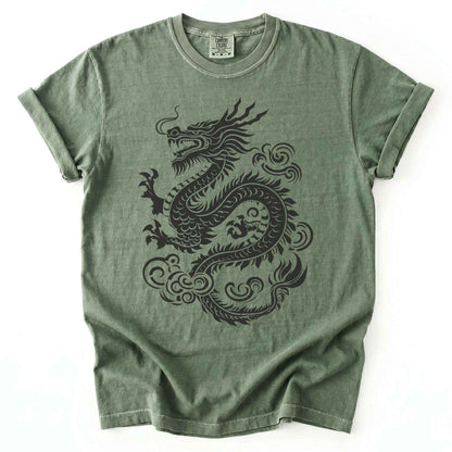 Traditional Ink Dragon Vintage Washed T-Shirt