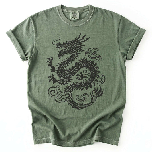 Traditional Ink Dragon Vintage Washed T-Shirt