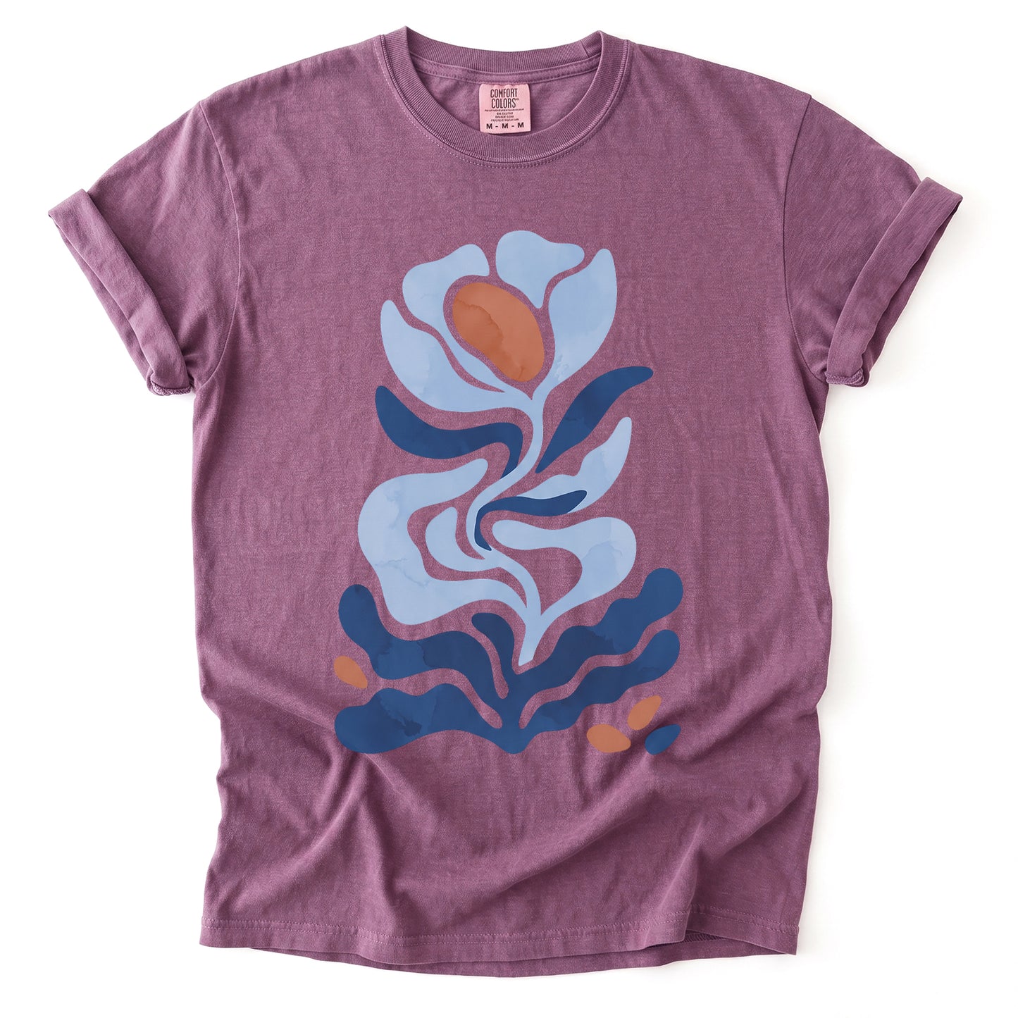 Abstract Organic Floral Vintage Washed T-Shirt