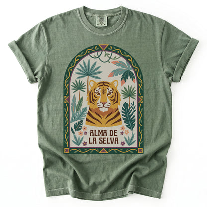 Alma De La Selva Tiger Vintage Washed T-Shirt