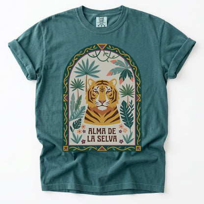 Alma De La Selva Tiger Vintage Washed T-Shirt