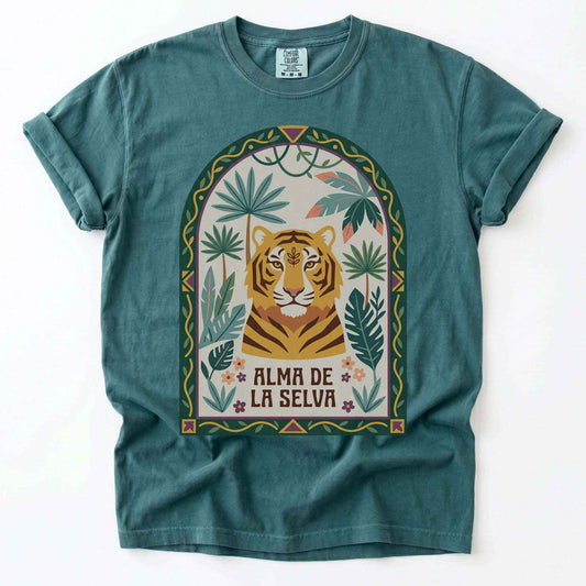 Alma De La Selva Tiger Vintage Washed T-Shirt