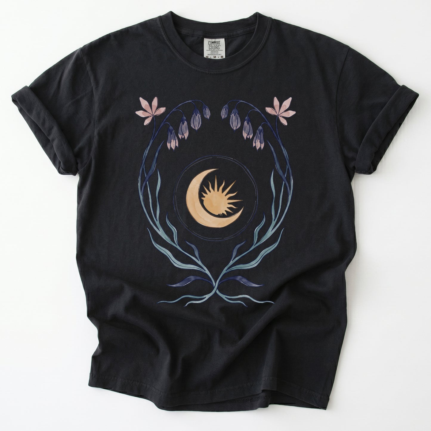 Art Nouveau Bellflower Vintage Washed T-Shirt