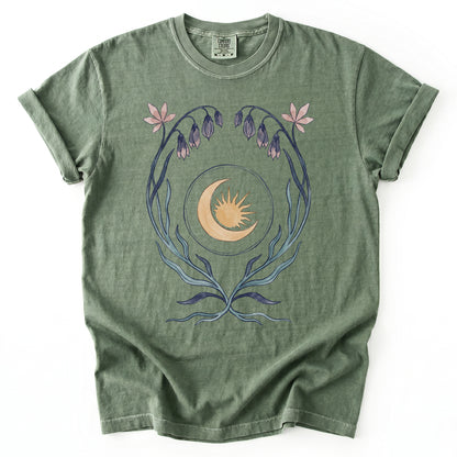 Art Nouveau Bellflower Vintage Washed T-Shirt
