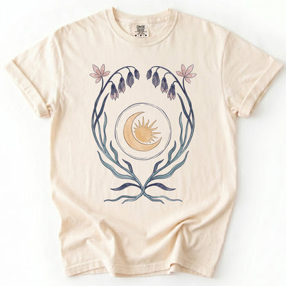 Art Nouveau Bellflower Vintage Washed T-Shirt