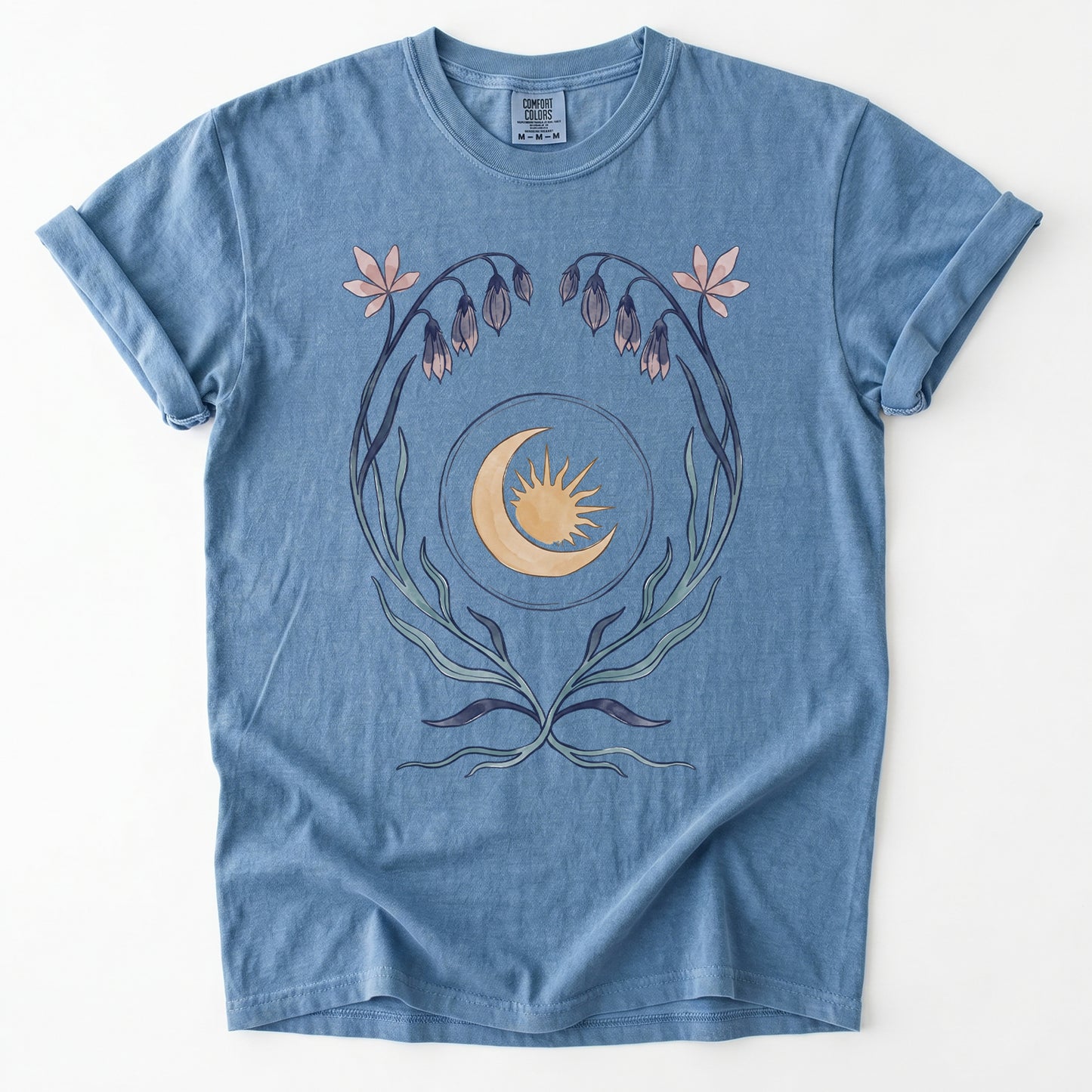 Art Nouveau Bellflower Vintage Washed T-Shirt