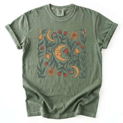 Moon Flowers Vintage Washed T-Shirt