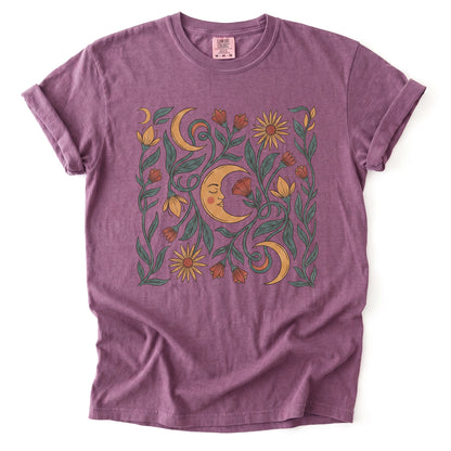 Moon Flowers Vintage Washed T-Shirt