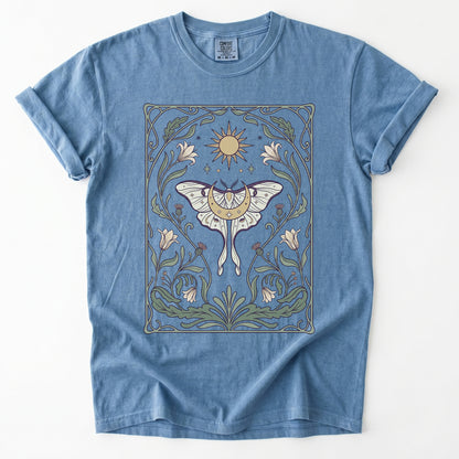 Art Nouveau Moth Vintage Washed T-Shirt