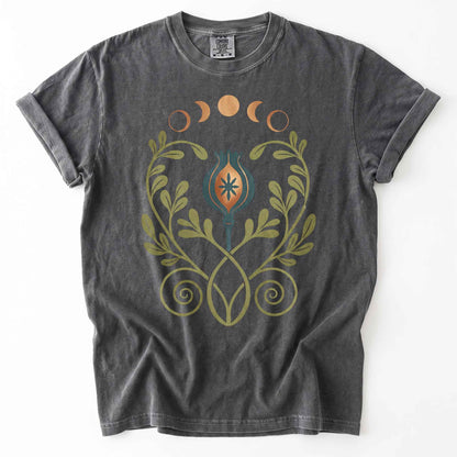 Art Nouveau Celestial Poppy Pod Heavyweight T-Shirt