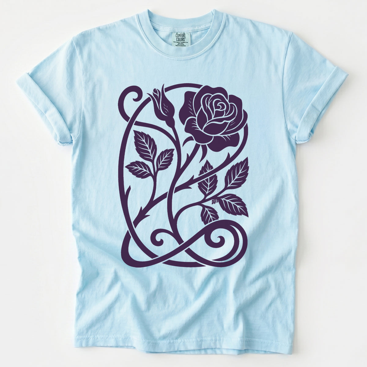 Art Nouveau Rose Vintage Washed T-Shirt